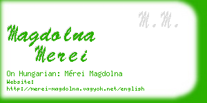 magdolna merei business card